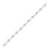 CHS-114-CY Silver Overlay Beading & Extender Crystal Chain Beads Bali Designs Inc
